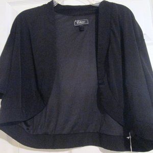 Dressbarn Black Short Sleeve Shrug Sz 24 (XXL)